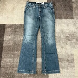 Gap Long and Lean Stretch Jeans Womens 2 Regular Blue Low Rise Flare Boho